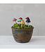 Stoneware Mushroom Plant Stake, Asst Styles
