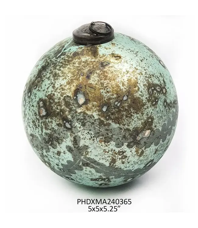 Azure Glass 5" Ball Ornament
