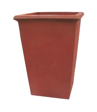 Aria Tapered Square~24.5"H x 14"W Italian Classic Terra Cotta