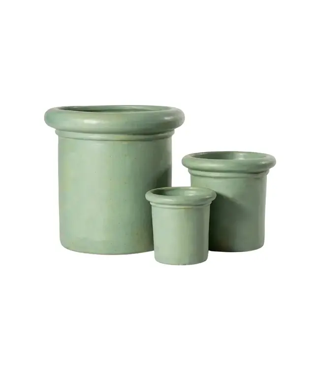 Chubby Rimmed Cylinder Sage S 11"H x 11"W