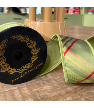 John Mark Enterprises JME Tafetta Plaid Green-2.5x10yd