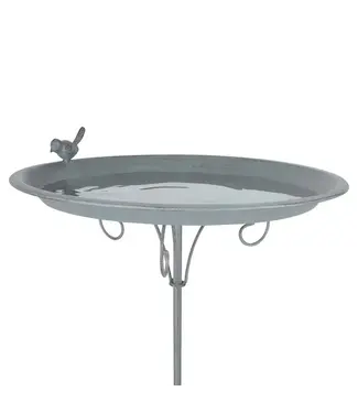 Metal Bird Bath on a Stake