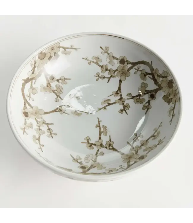 Province Empress Decorative Footed Bowl - Brown & White