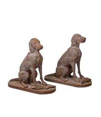 Cast Iron Hound Pair, Set of 2