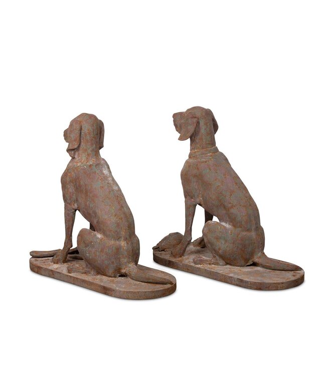 Cast Iron Hound Pair, Set of 2