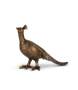 Bronze Resin Tabletop Pheasant, 12.2"L