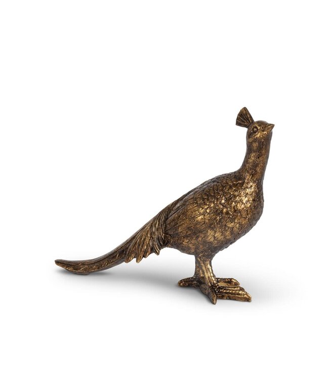 Bronze Resin Tabletop Pheasant, 12.2"L