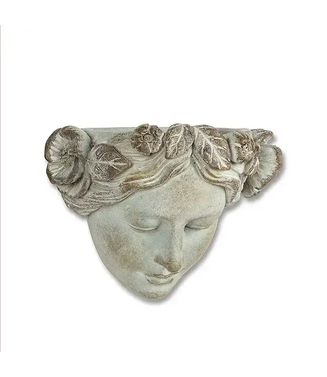 Woman Face Wall Planter-8"H