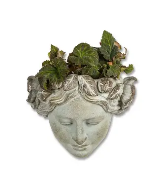 Woman Face Wall Planter-8"H