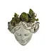 Woman Face Wall Planter-8"H