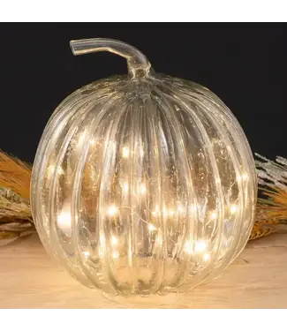 Clear Glass Pumpkin, Lg