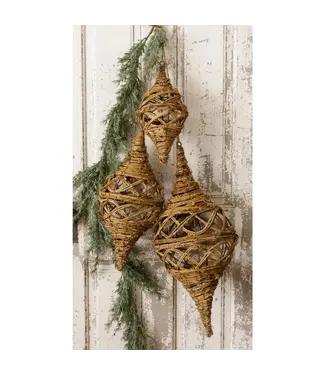 Hand-Woven Large Grapevine Ornament (Set of 03)