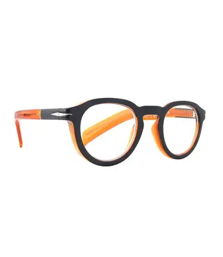 Ryan Simkhai Eyeshop Theodore | Navy Blue | Transparent Orange | Blue Light 2.00