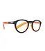 Ryan Simkhai Eyeshop Theodore | Navy Blue | Transparent Orange | Blue Light 2.00