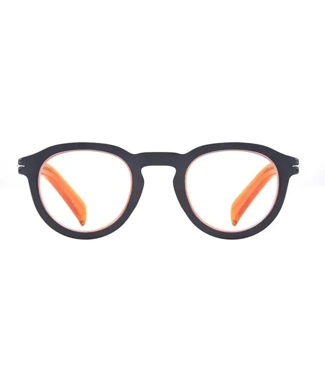 Ryan Simkhai Eyeshop Theodore | Navy Blue | Transparent Orange | Blue Light 2.00