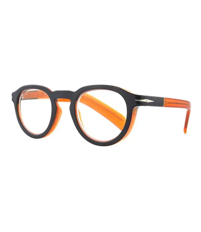 Ryan Simkhai Eyeshop Theodore | Navy Blue | Transparent Orange | Blue Light 2.00