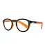 Ryan Simkhai Eyeshop Theodore | Navy Blue | Transparent Orange | Blue Light 2.00