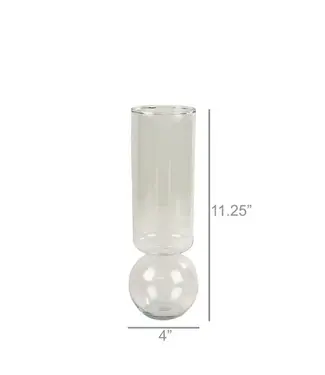 Bulb Vase Clear 11"
