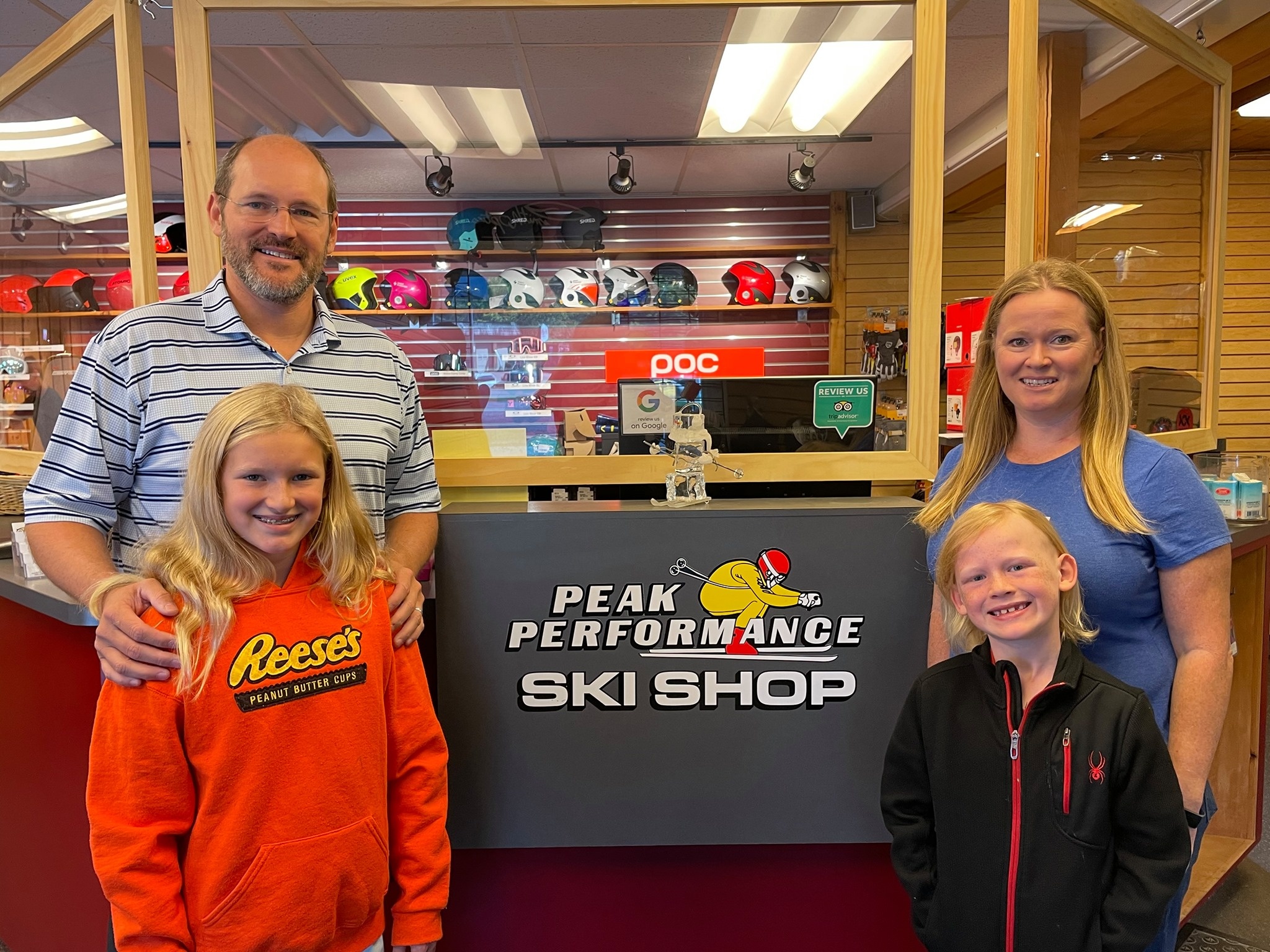 Kelly and Randy Blair, long time customers, acquired Peak in 2021 with the intent to continue what the Coriell's started 33 years prior, providing unmatched customer service both in the store, online, and on the slopes to both ski racers and recreational skiers