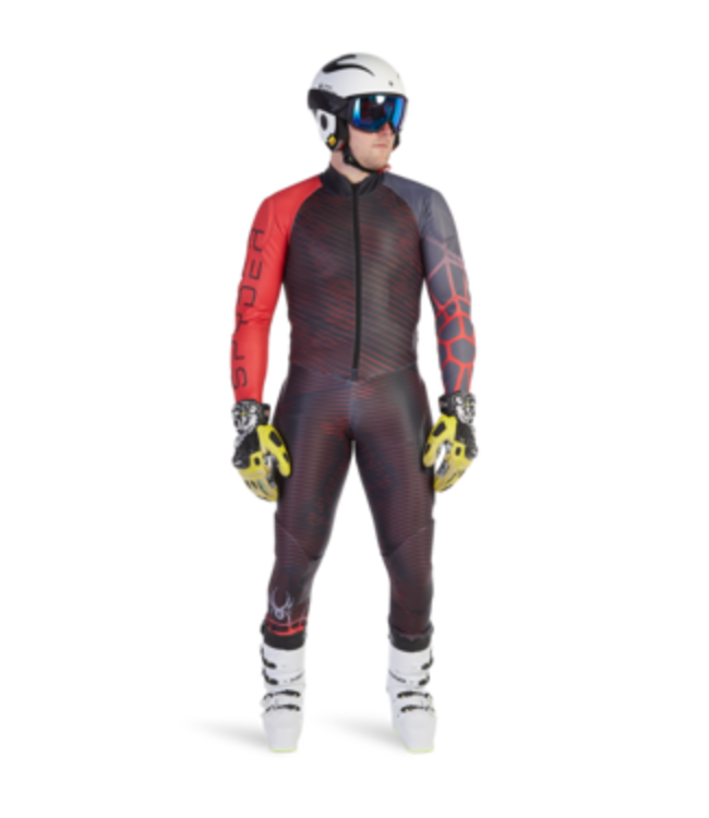 Bedste Spyder World Cup DH Race Suit Herre Sort Gul - Spyder Race Suit Salg