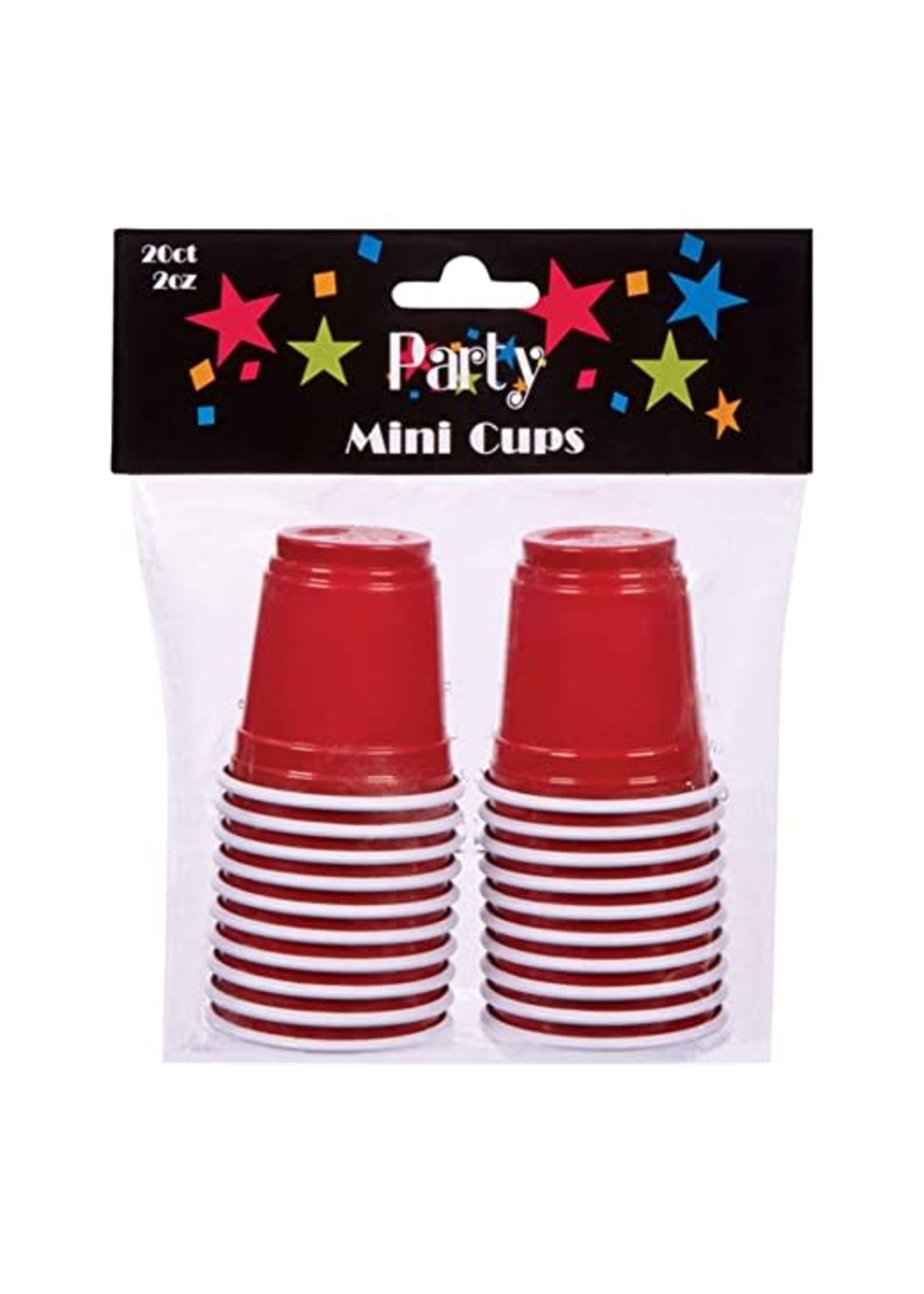 MINI PARTY CUPS RED 20CT