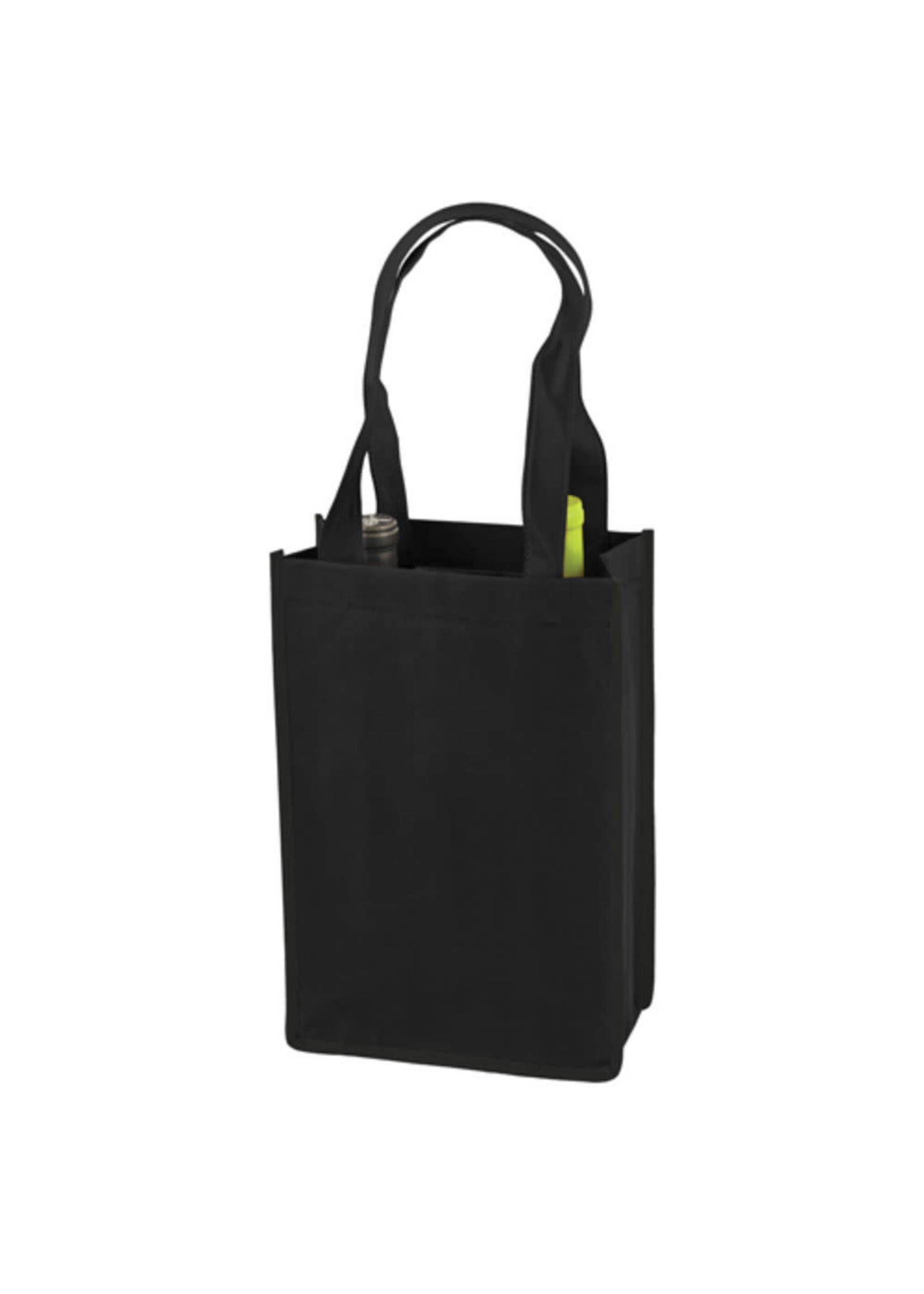 2 BOTTLE NON WOVEN TOTE IN BLACK