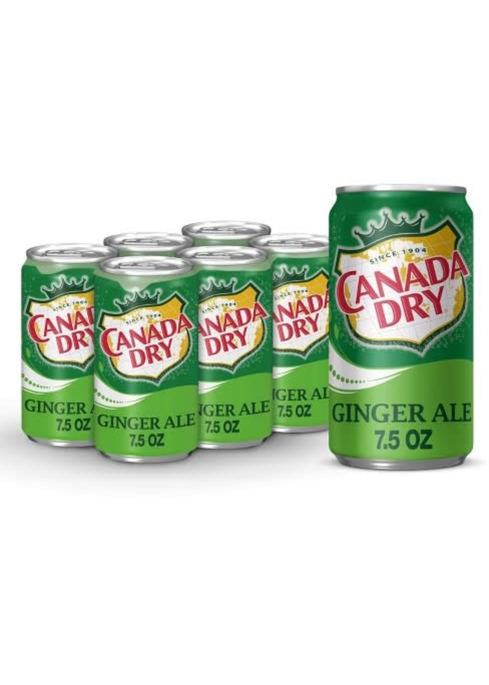 CANADA DRY GINGER ALE  6PK 7.5OZ CANS