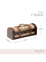 Old World Wooden Wine/Champagne Gift Box Foe 1 Bottle