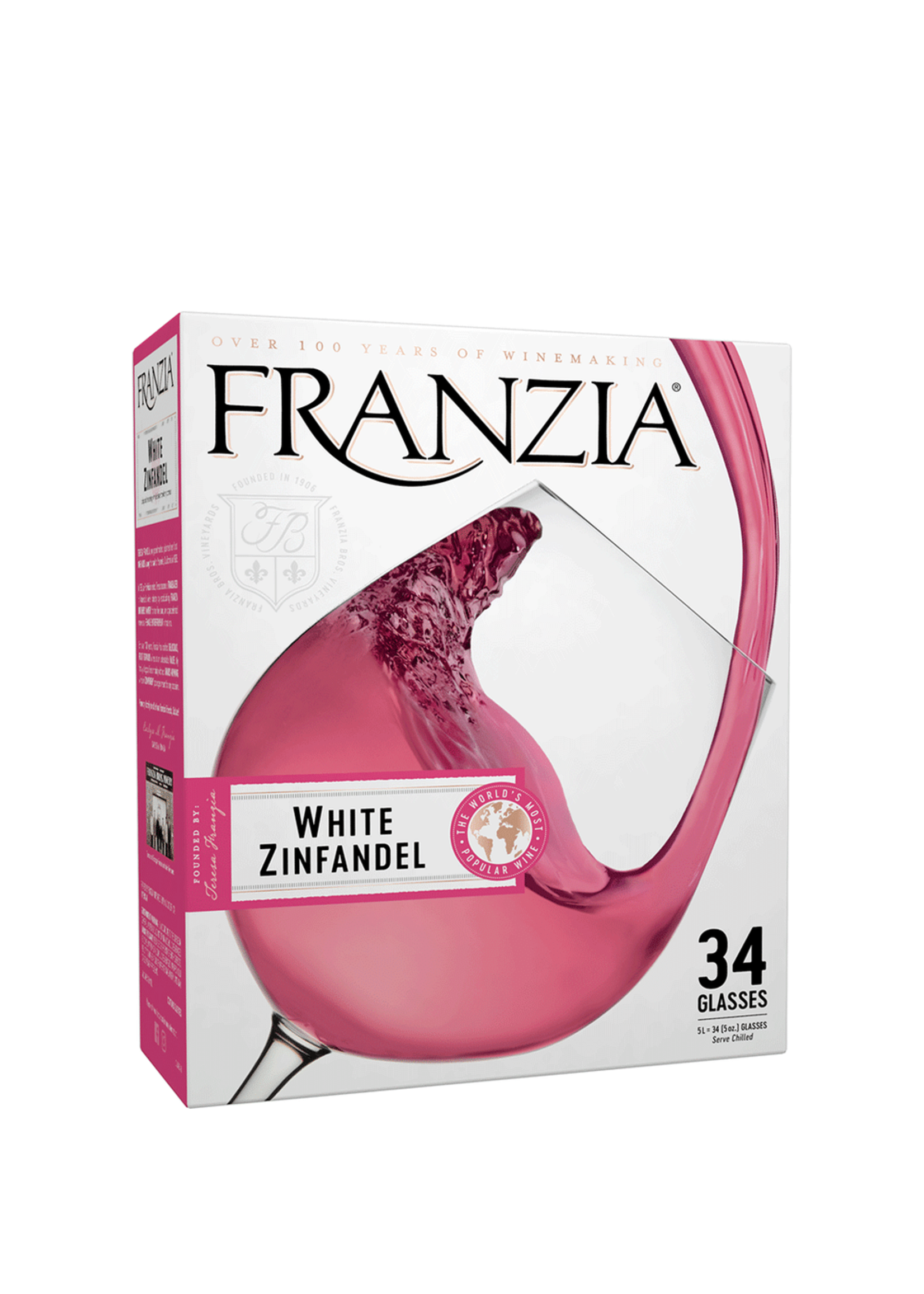 Franzia White Zinfandel Box Wine 5 Ltr