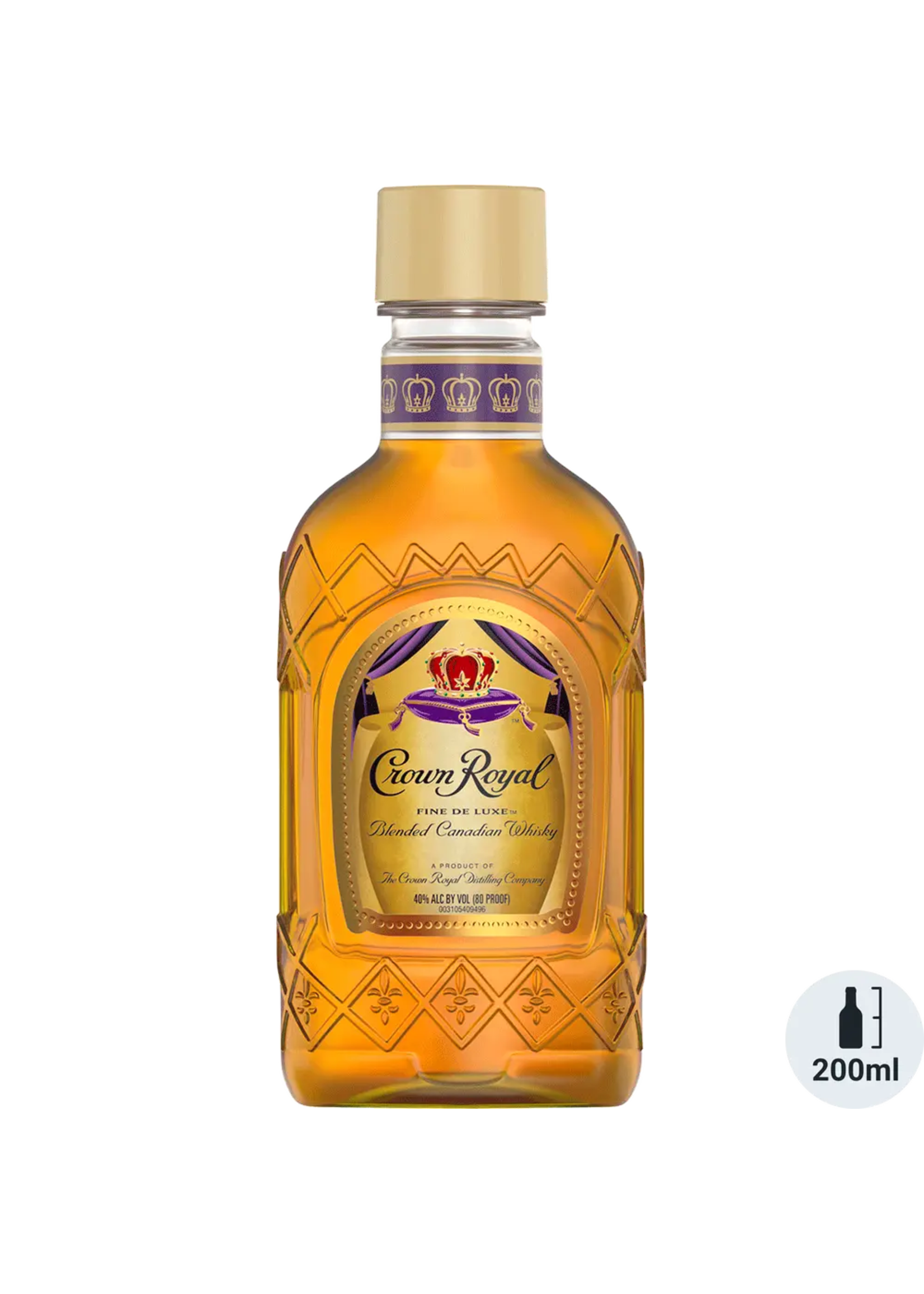 Crown Royal Crown Royal Canadian Whisky Fine Deluxe 80Proof Pet 200ml