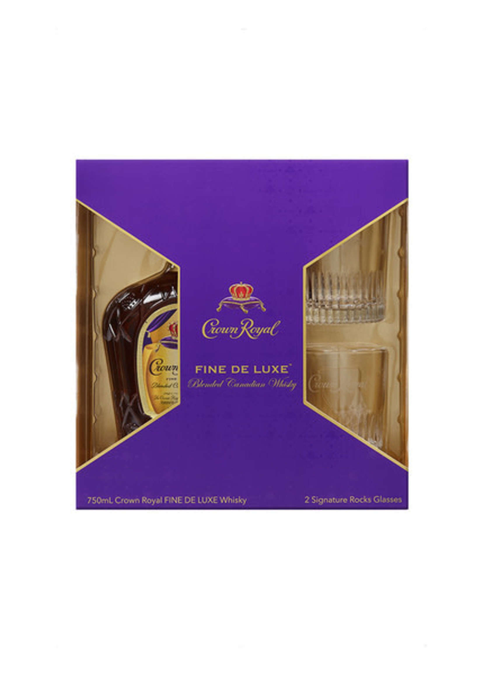 Crown Royal Crown Royal Canadian Whisky Fine Deluxe 80Proof  W/2 Glasses 750ml