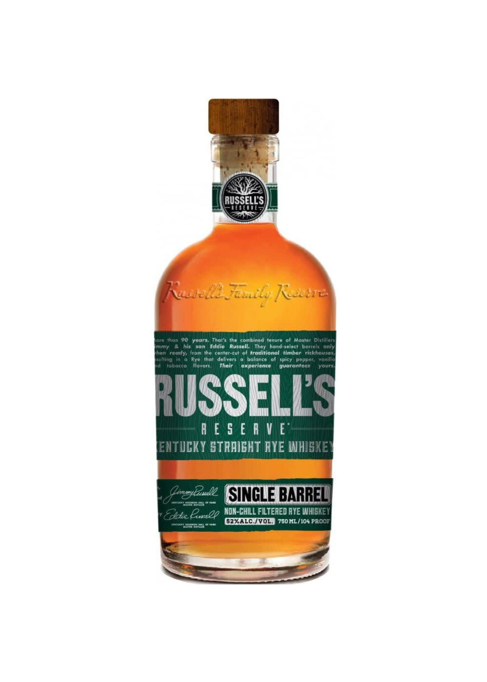 Russells Rye Whiskey Single Barrel 104Proof 750ml