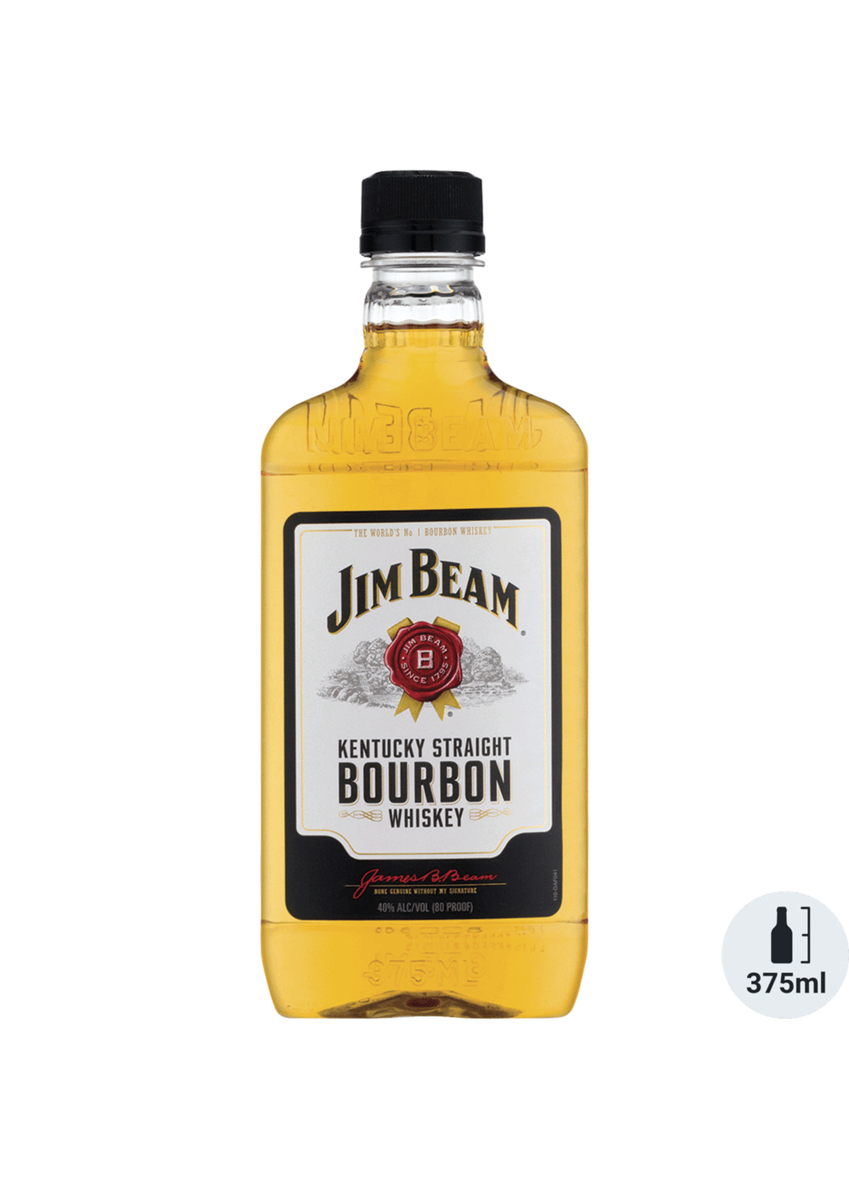 Jim Beam Straight Bourbon White Label 80Proof Pet 750ml