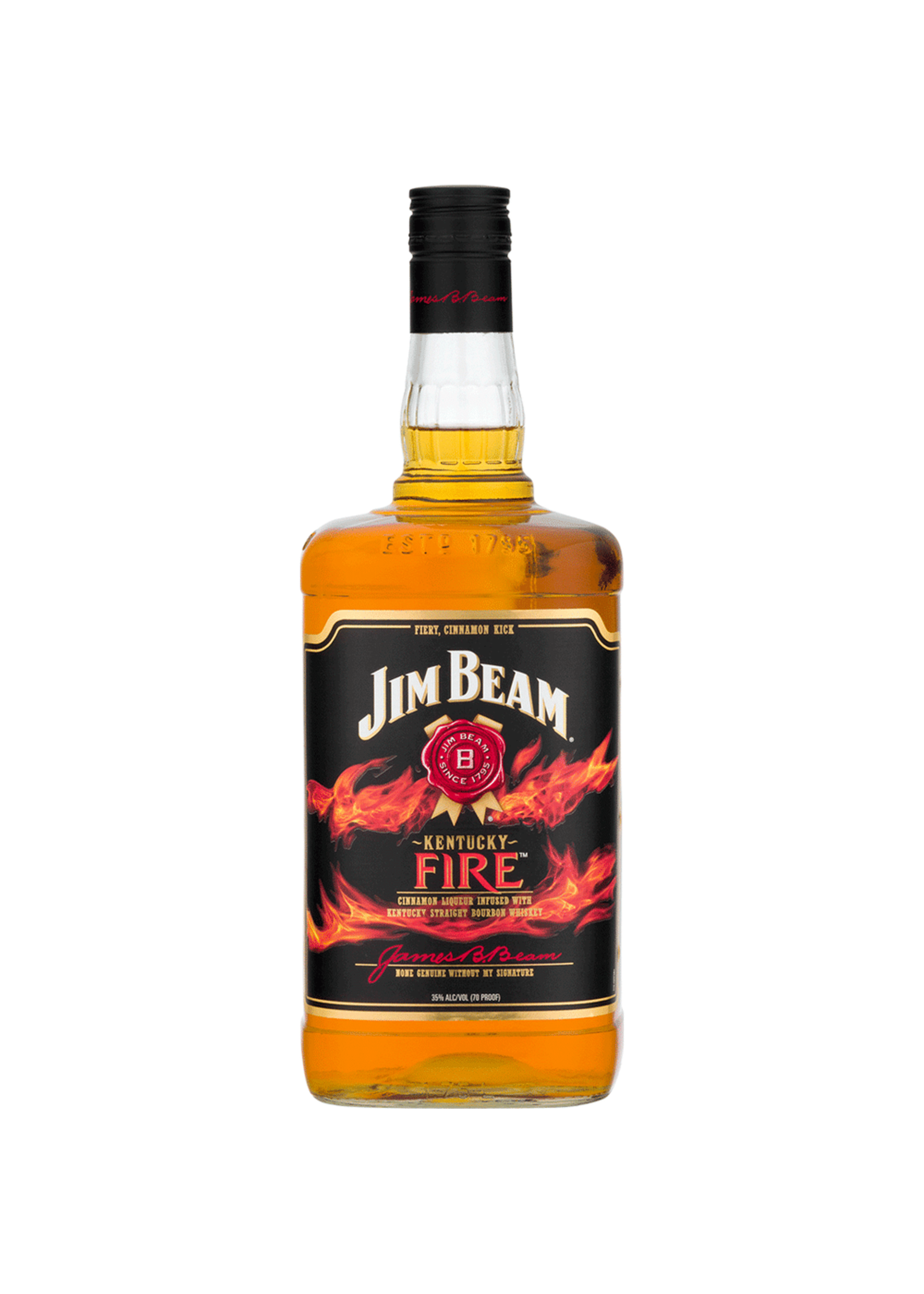 Jim Beam Cinnamon Flavored Whiskey Kentucky Fire 65Proof 1.75 Ltr