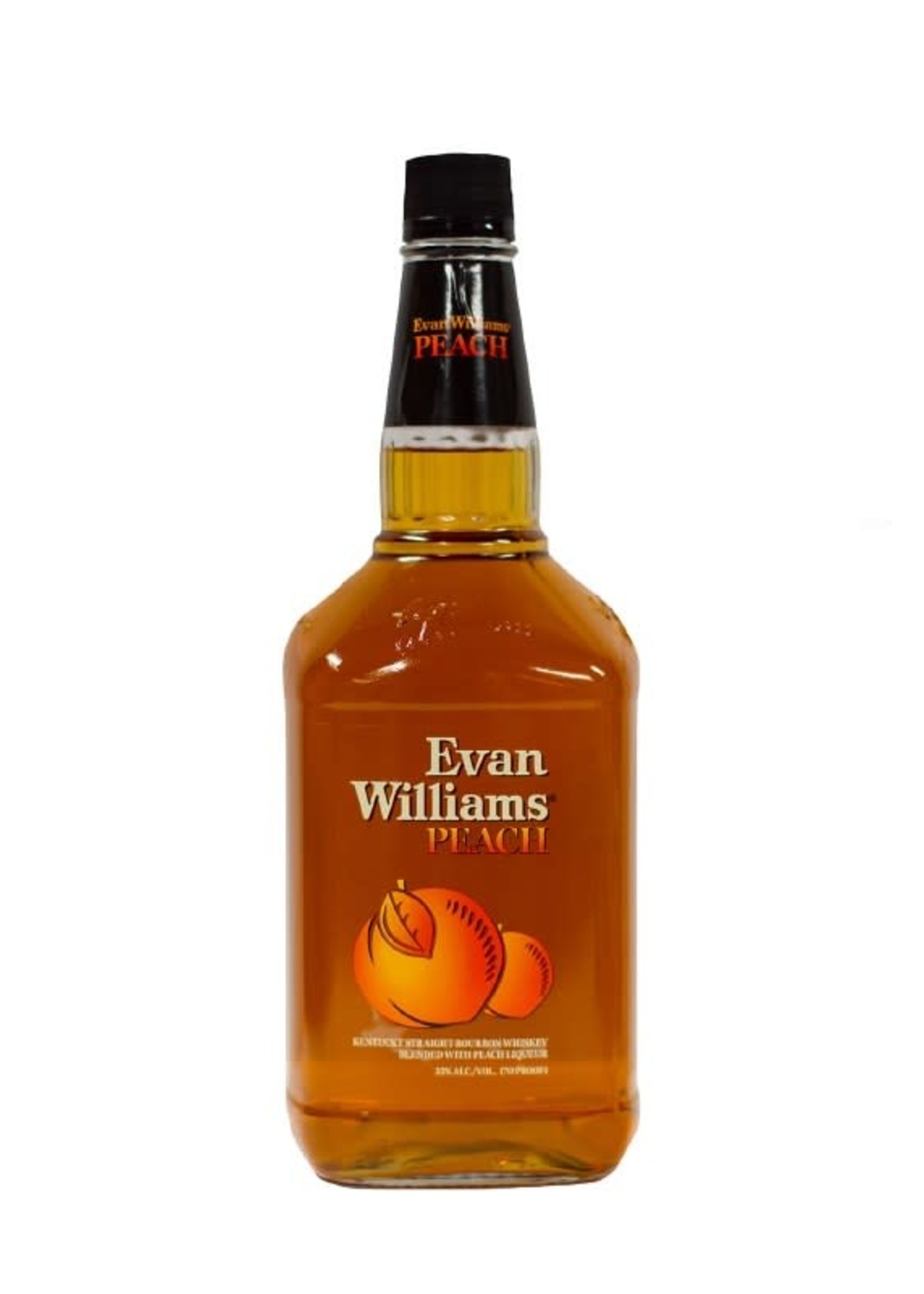 Evan Williams Bourbon Evan Williams Peach Flavored Whiskey 70Proof 1.75 Ltr