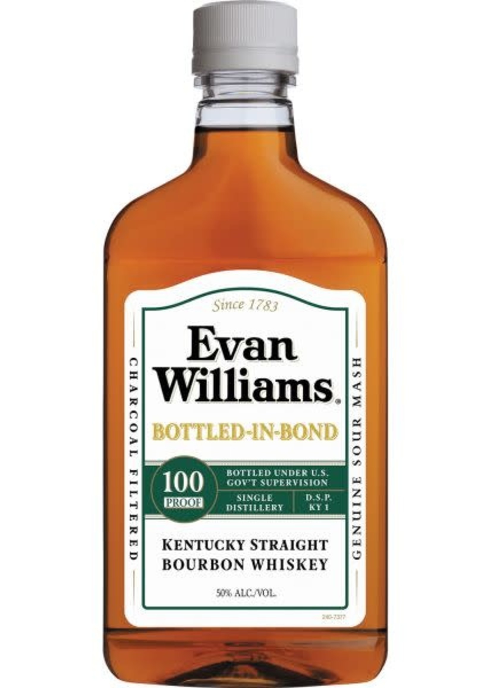 Evan Williams Bourbon Evan Williams Straight Bourbon White Label Bottled In Bond 100Proof Pet 375ml