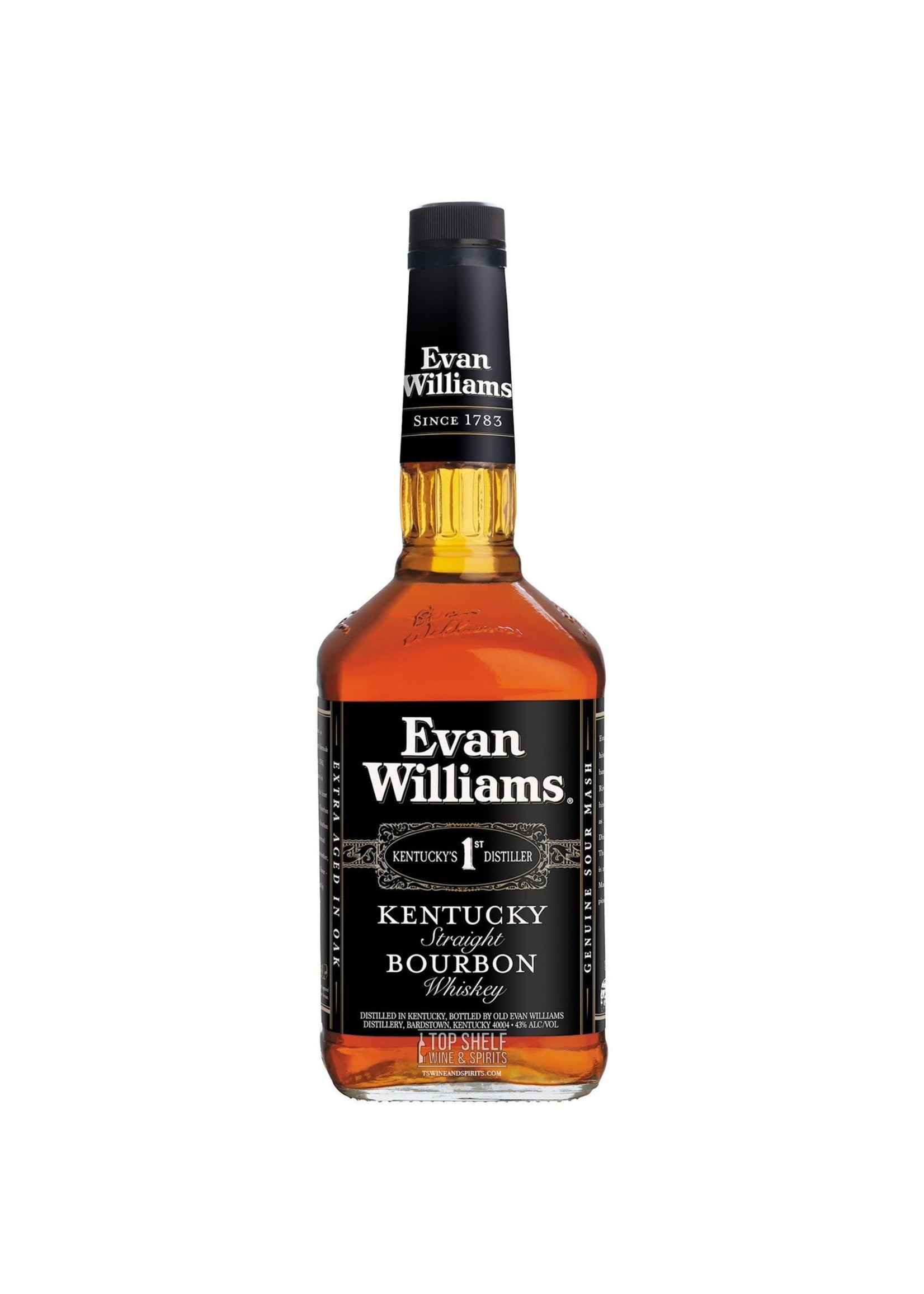 Evan Williams Bourbon Evan Williams Straight Bourbon Black Label 86Proof 1 Ltr