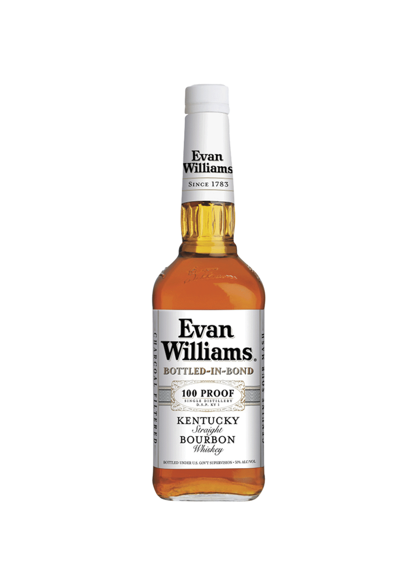 Evan Williams Bourbon Evan Williams Straight Bourbon White Label Bottled In Bond 100Proof 750ml