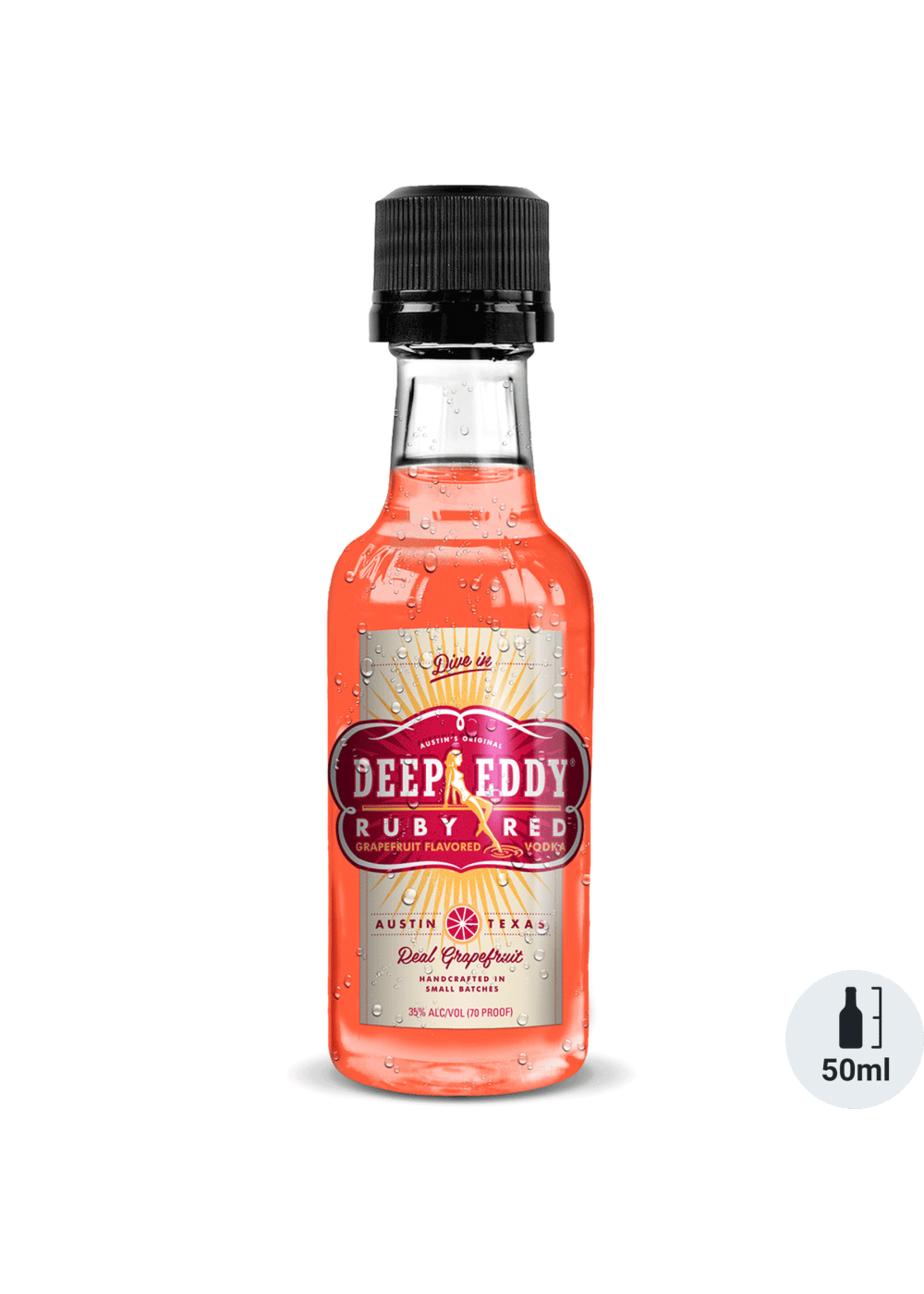 Deep Eddy Texas Ruby Red Grapefruit Flavored Vodka 70Proof Pet 50ml