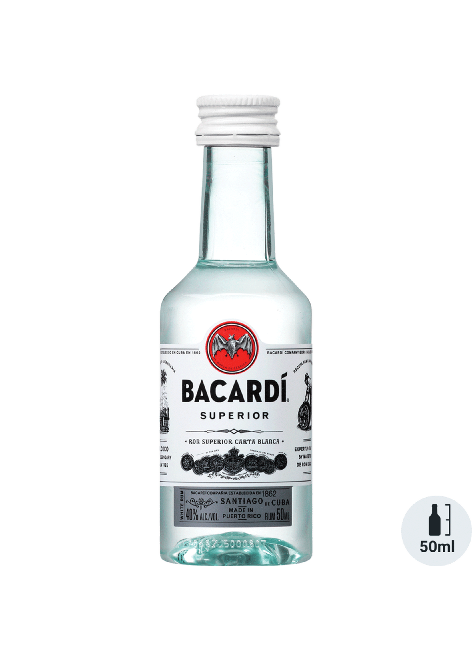 Bacardi Bacardi Superior Rum 80Proof 50ml