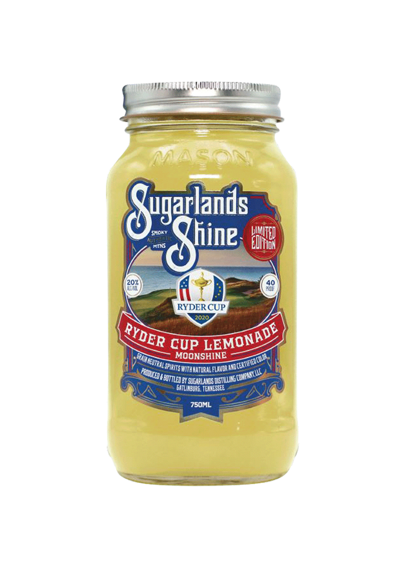 Sugarlands Moonshine & Sippin Cream Sugarlands Shine Ryder Cup Lemonade 40Proof Jar 750ml