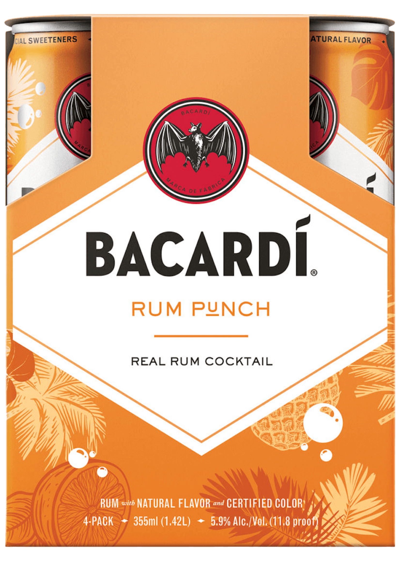Bacardi Bacardi RTD Cocktail  Rum Punch 11.8Proof 4pk 12oz Cans