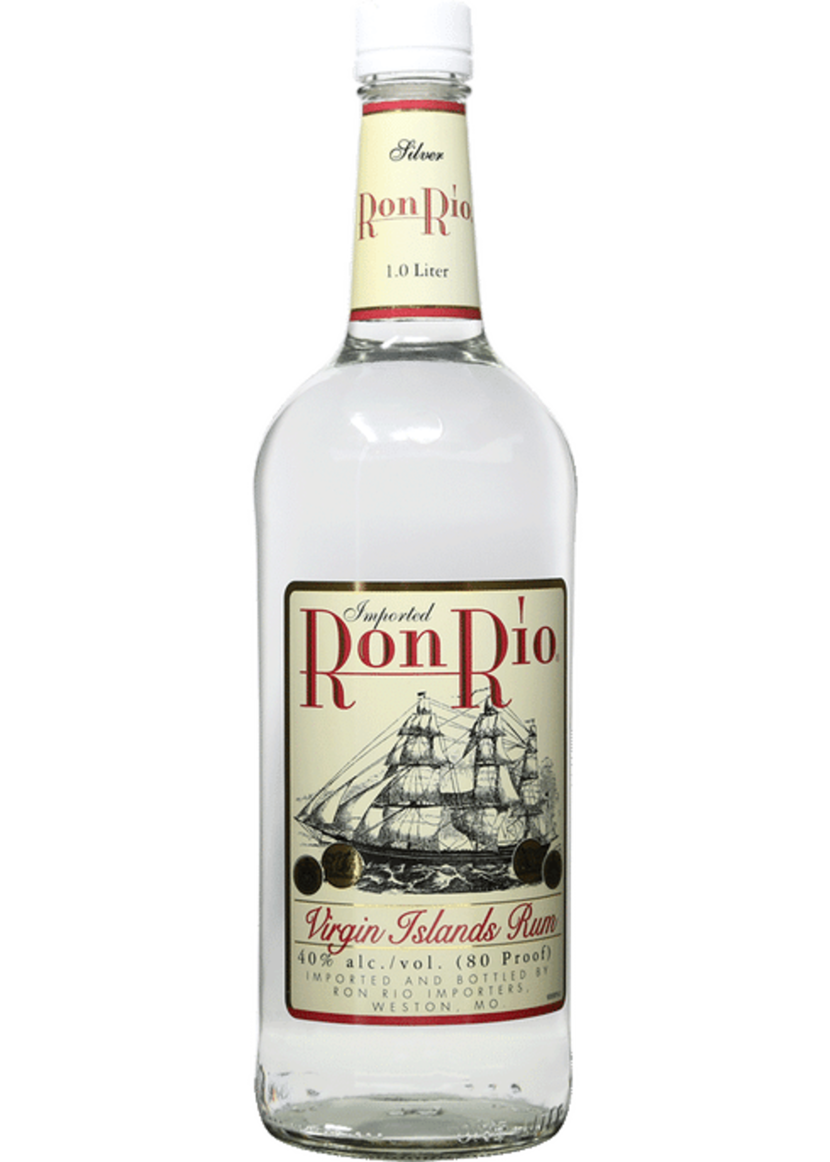 Ron Rio Silver Rum 80Proof 1 Ltr