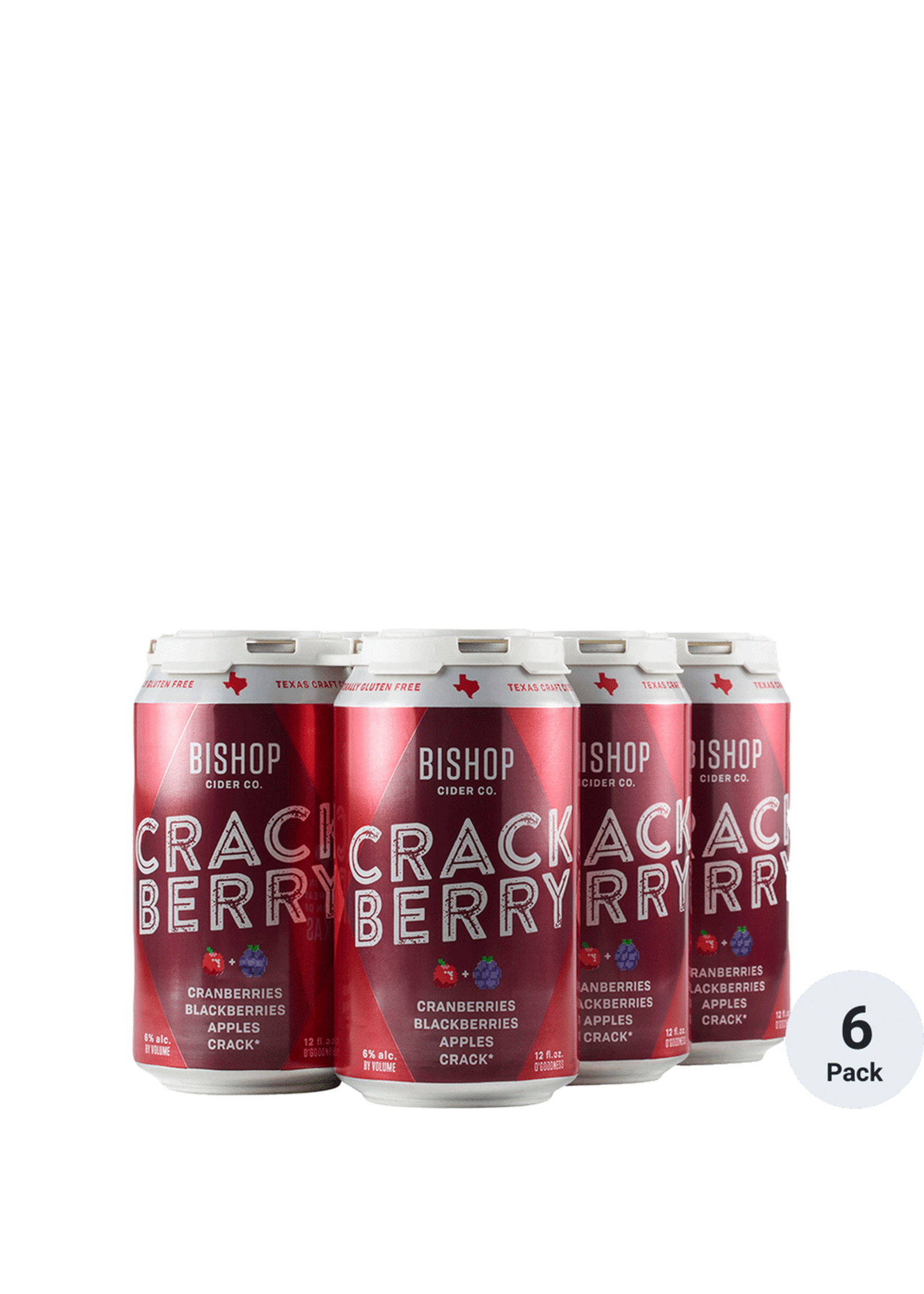 Bishop Cider Crack Berry 6pk 12oz Cans