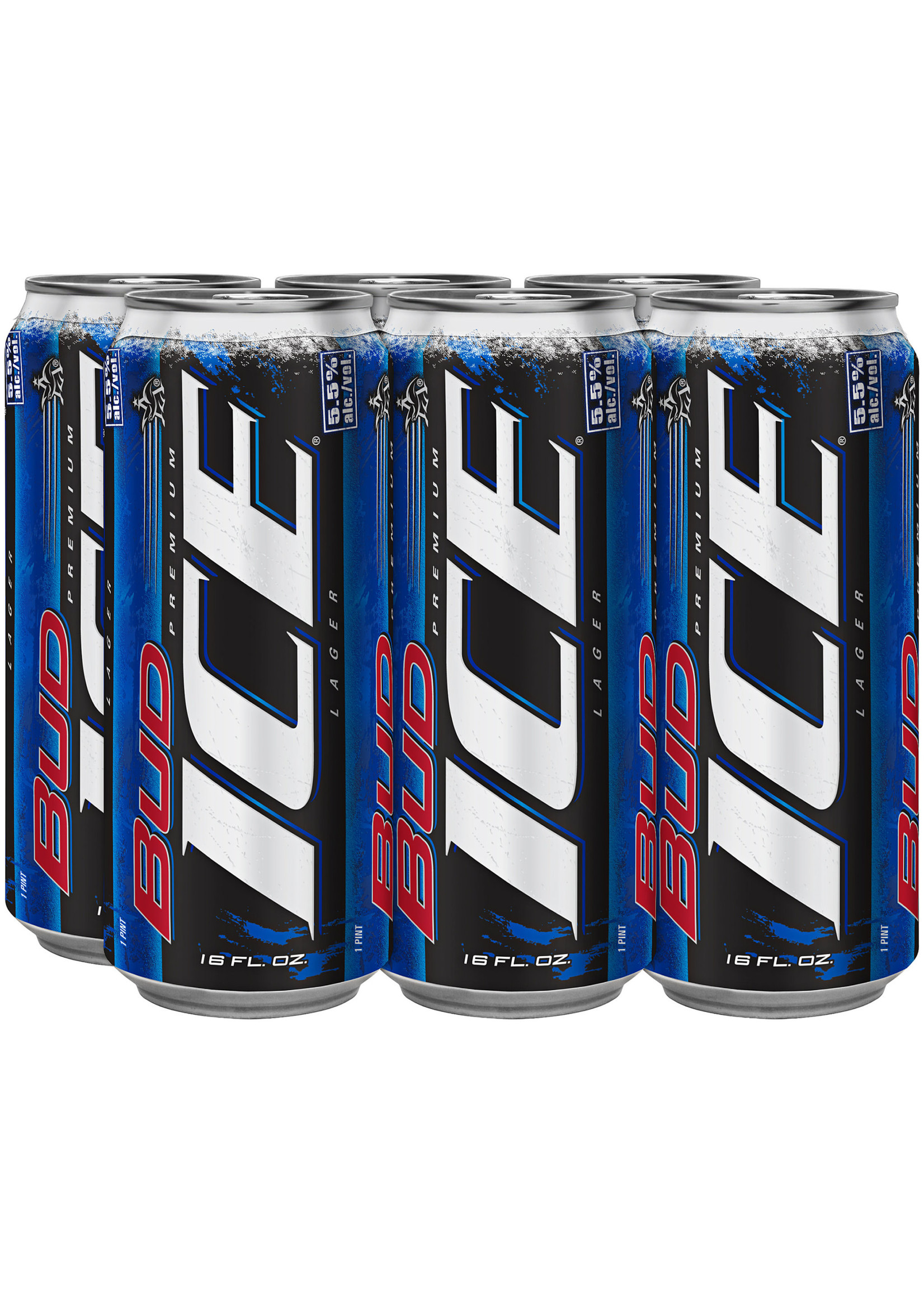 Bud Ice 16oz 6pk Cans