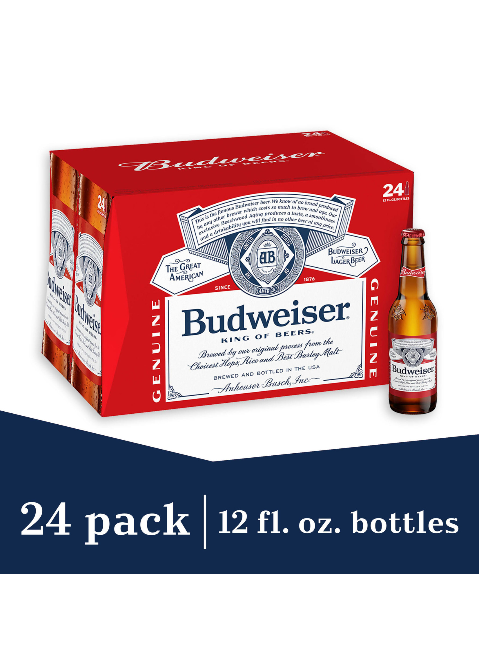 Budweiser 24pk 12oz Bottles