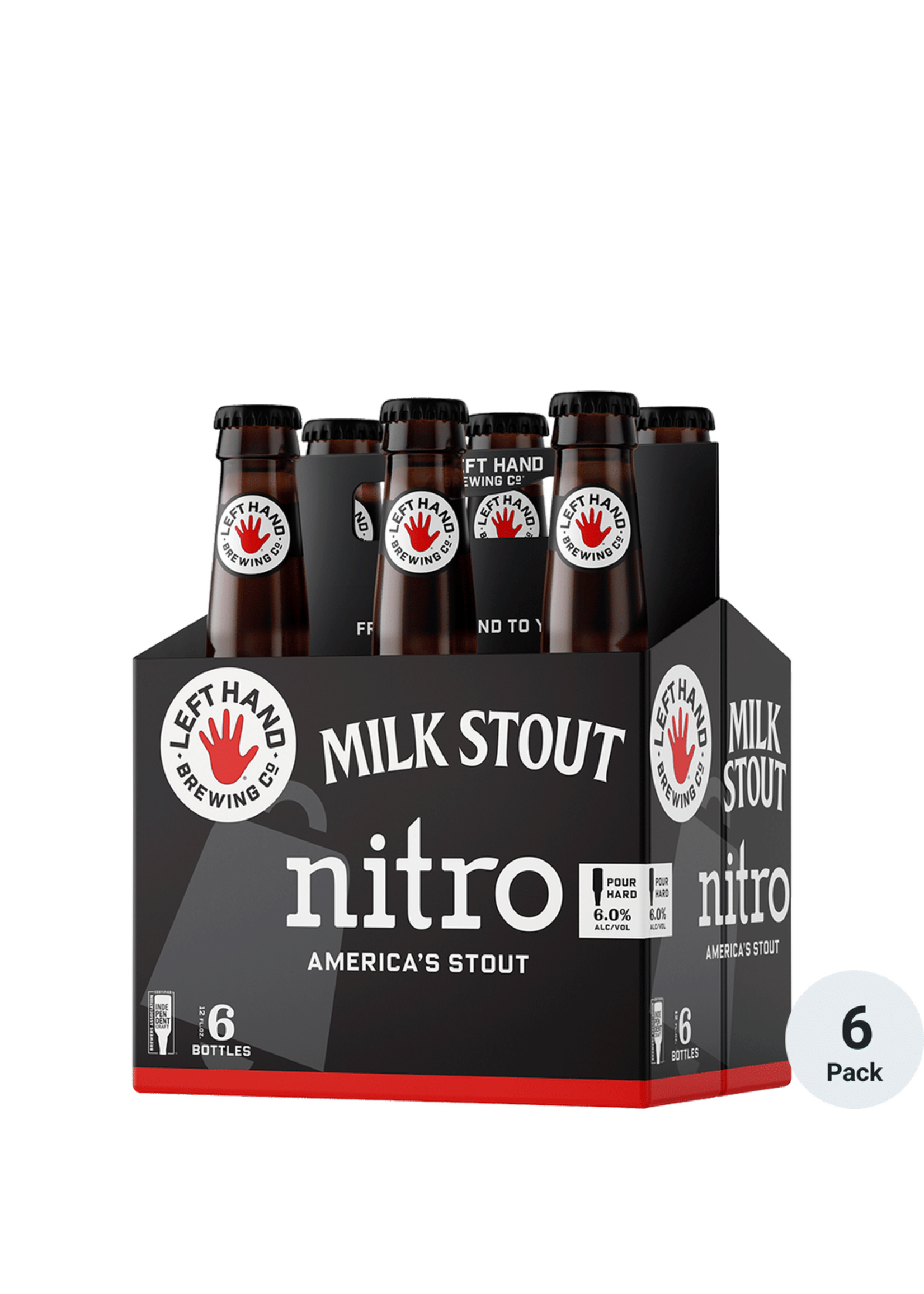 Left Hand Milk Nitro Stout Nitro 6pk 12oz Bottles