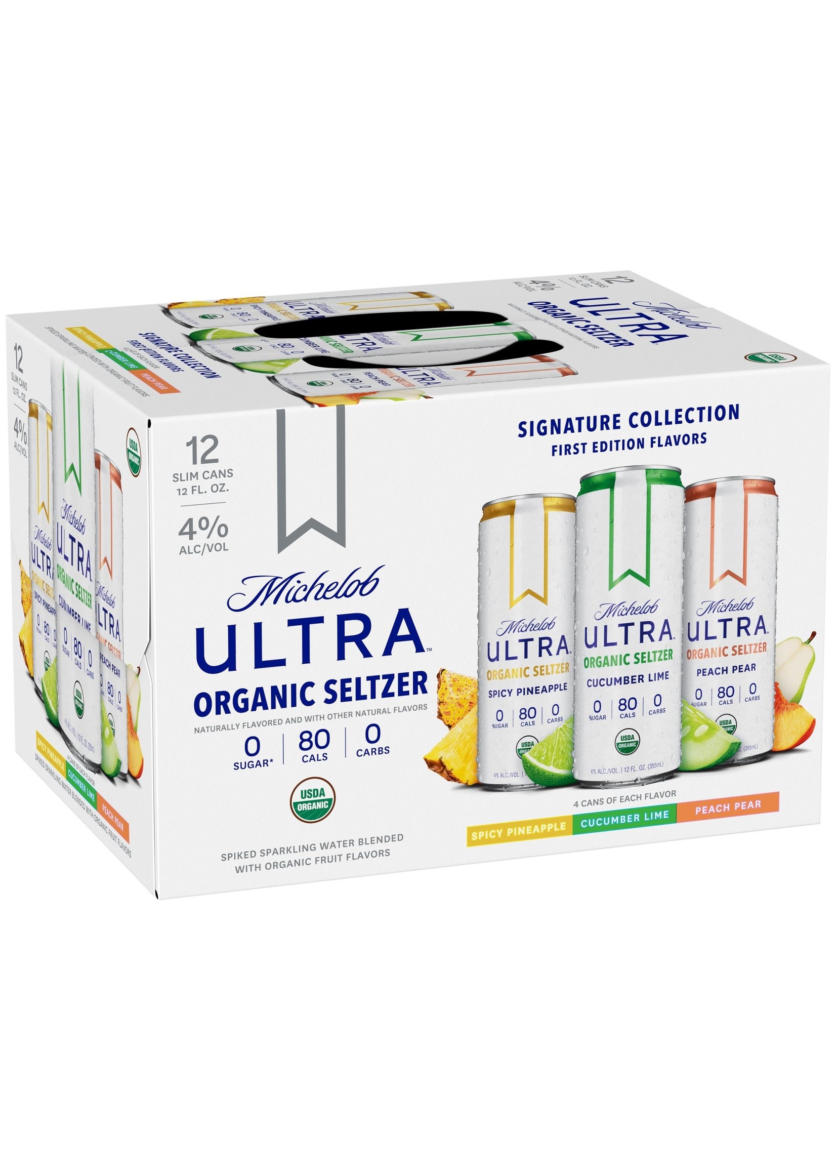 Michelob Ultra Organic Seltzer Veriety C,Bc,Ma,Mb 12pk 12oz Cans