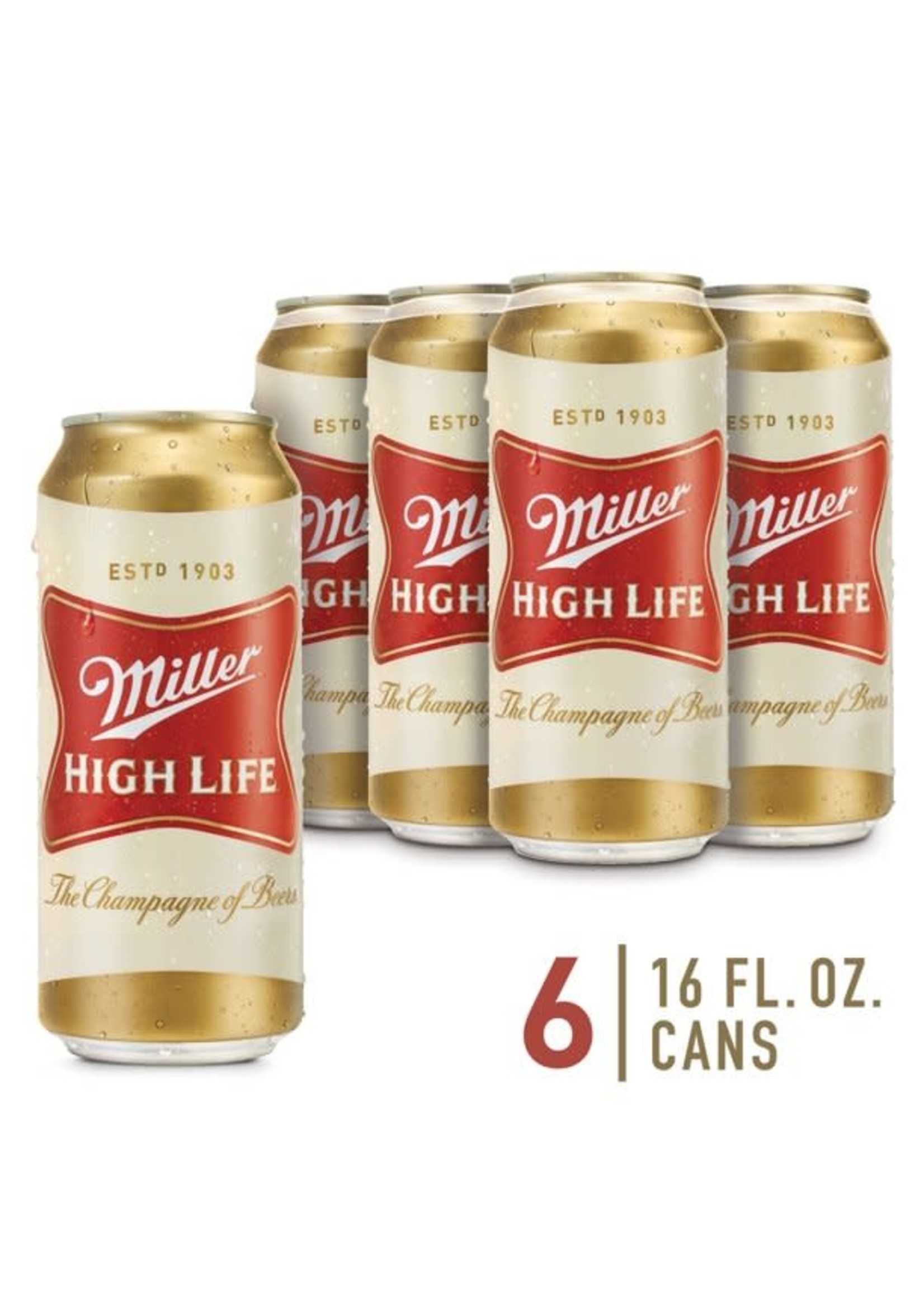 Miller High Life 6pk 16oz Cans