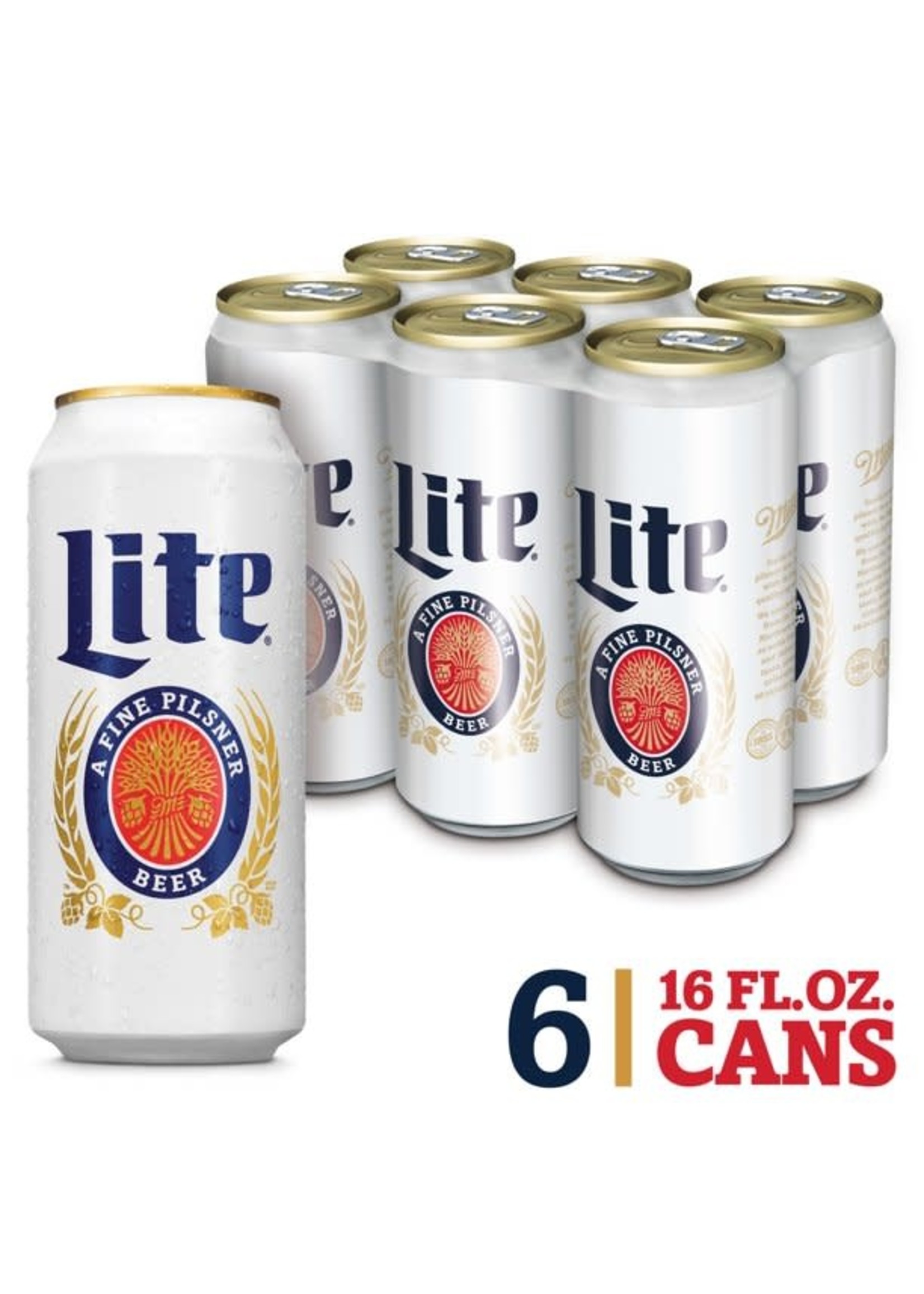 Miller Lite 6pk 16oz Cans